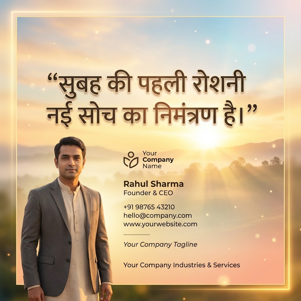 Hindi Good Morning poster