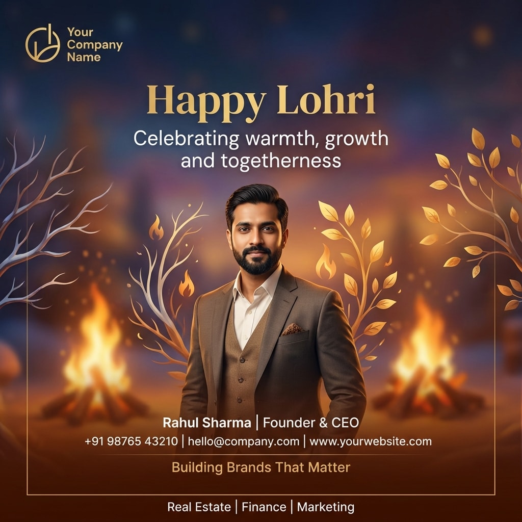  elegant Lohri poster