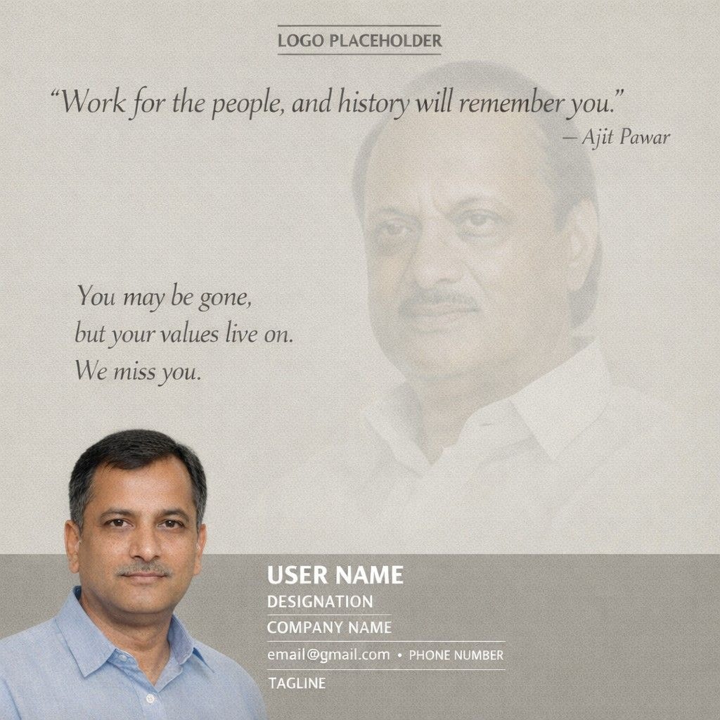 In Memory of Ajit Pawar